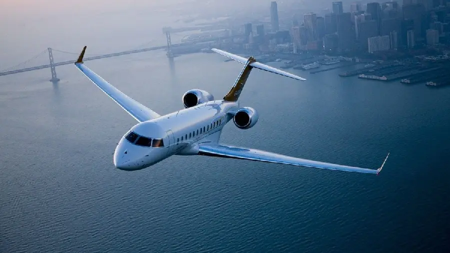 Wallpaper of a private plane over the water in New York
