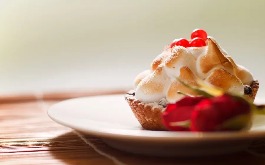 Super tempting homemade dessert with cream decoration