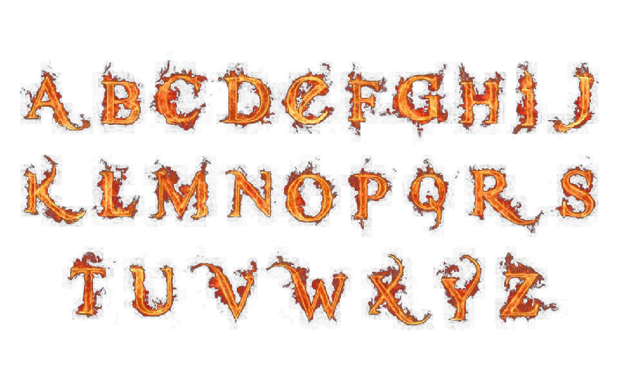 Fire English Letters Photo
