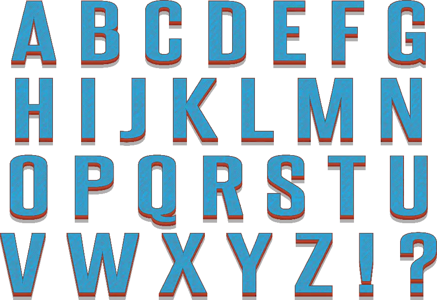 Photo of the English Alphabet in Large Size