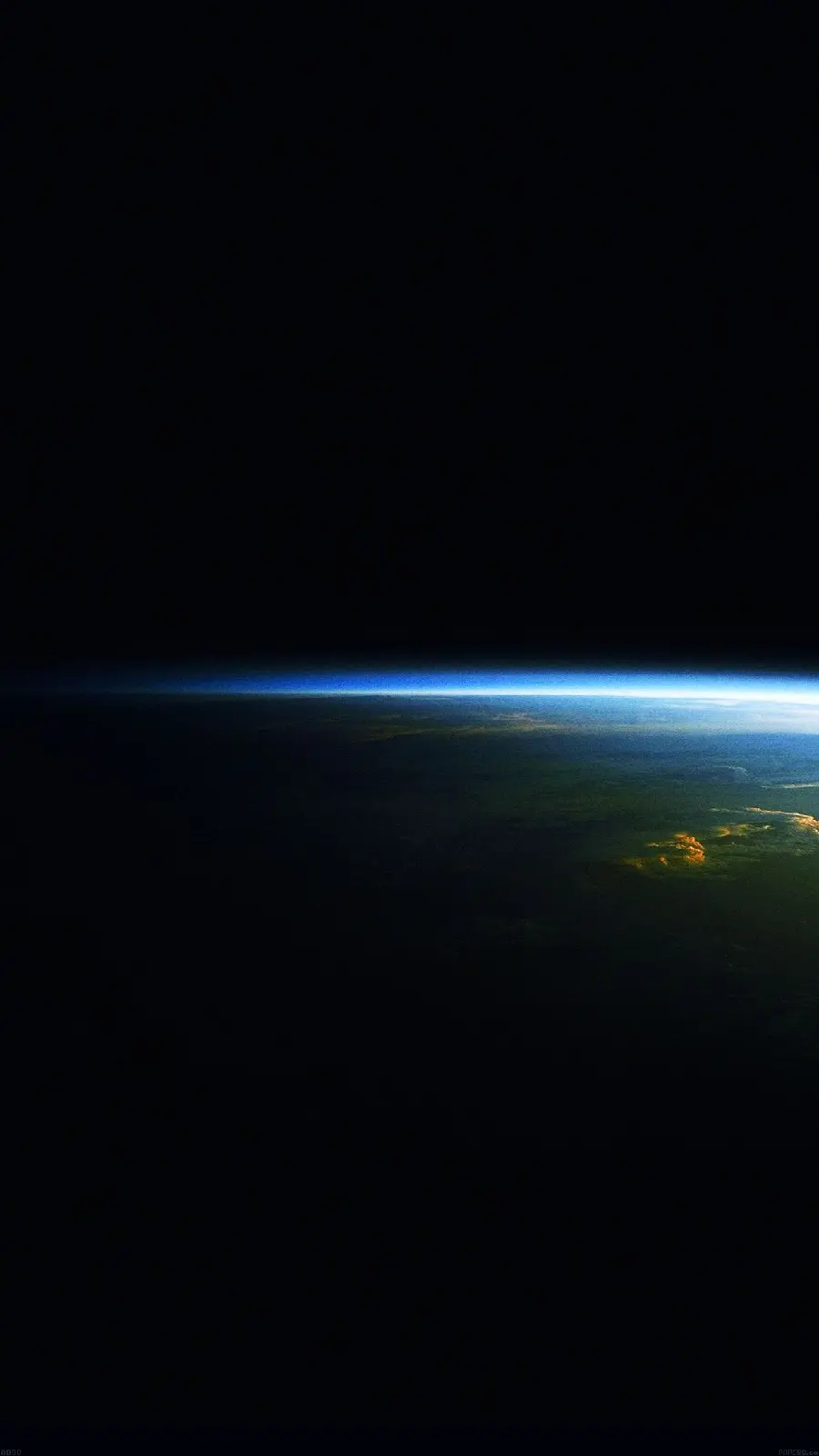New Earth background with a dark theme for iPhone and Android