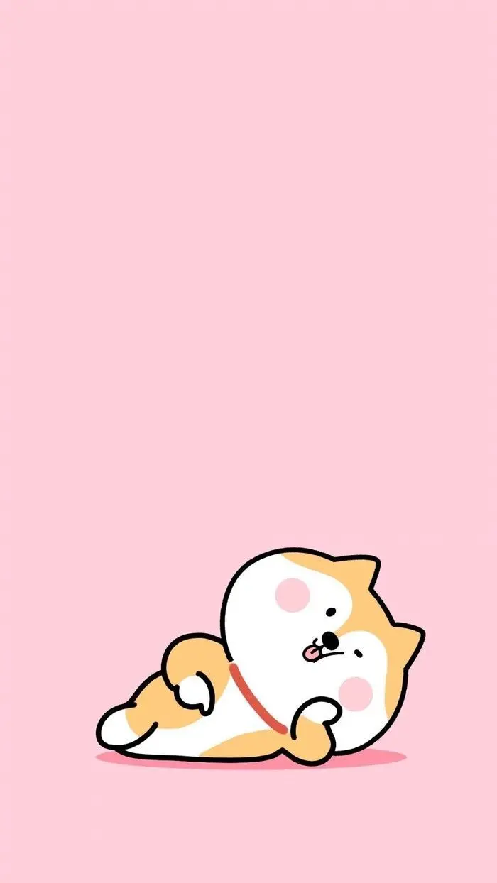 Best wallpaper Pink Cartoon with Sleepy Happo Design