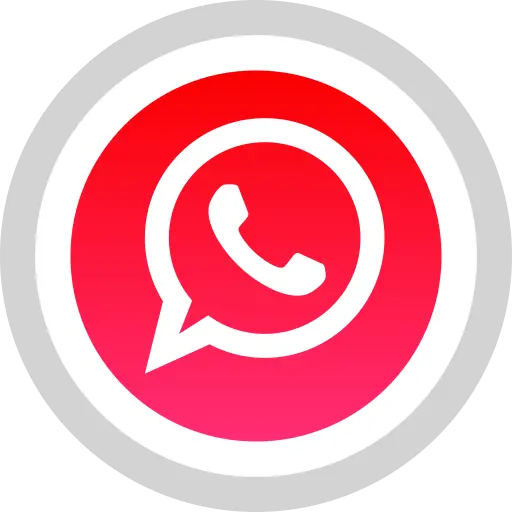 Download WhatsApp logo without background in red PNG