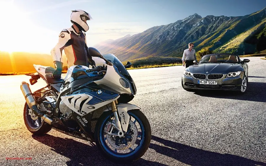 BMW car and motorcycle 4K wallpaper