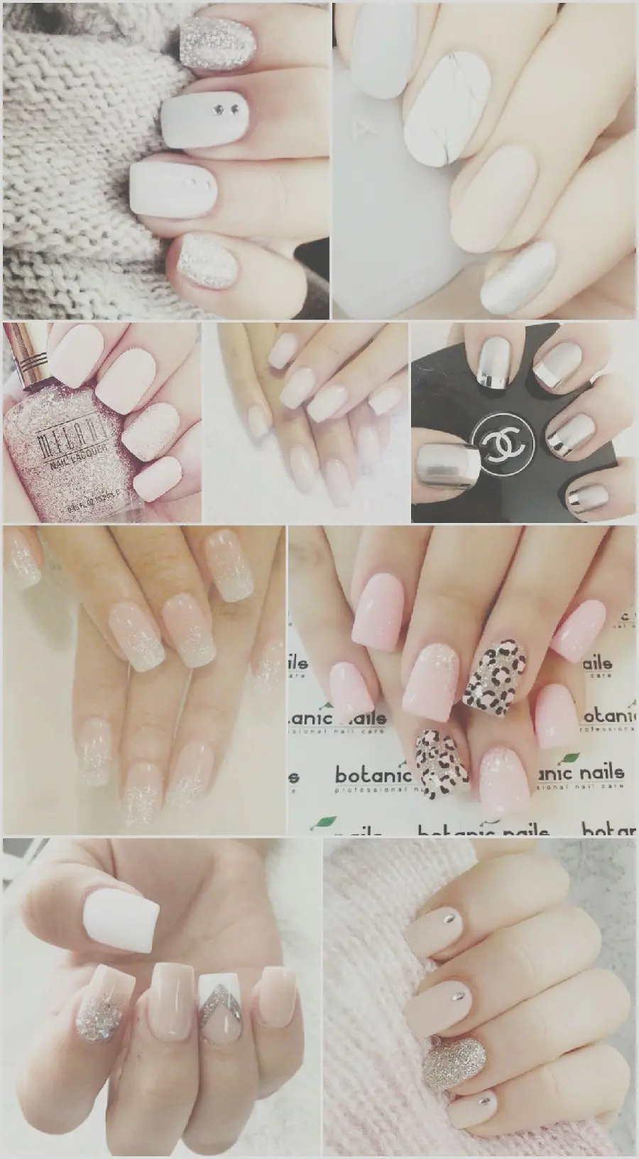 Download Stylish Background of Bright Nail Types Suitable for iPhone