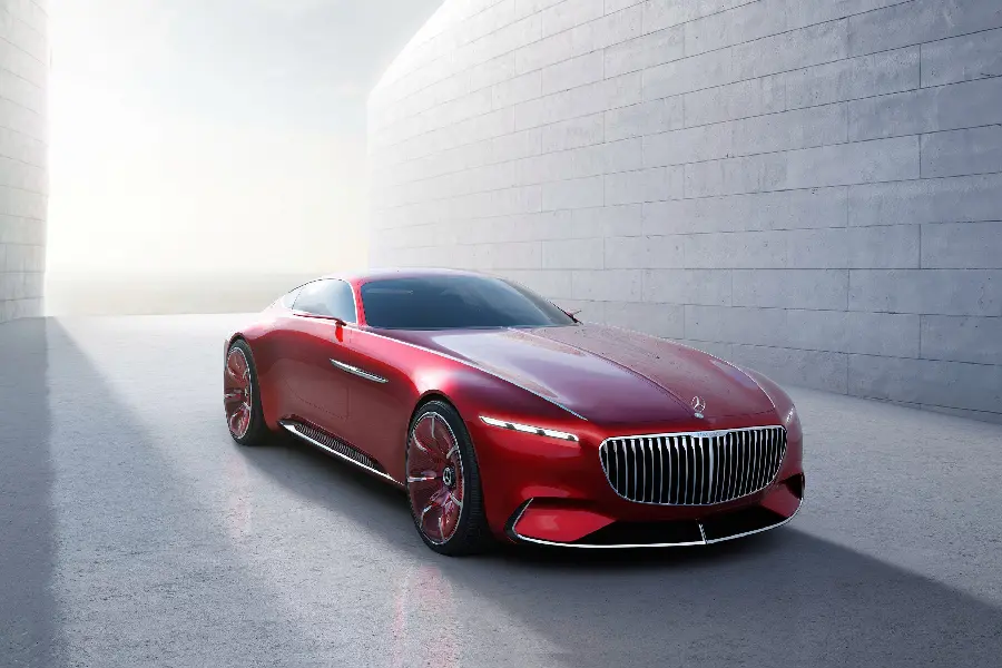 Red Mercedes-Benz Maybach Concept Car Photo