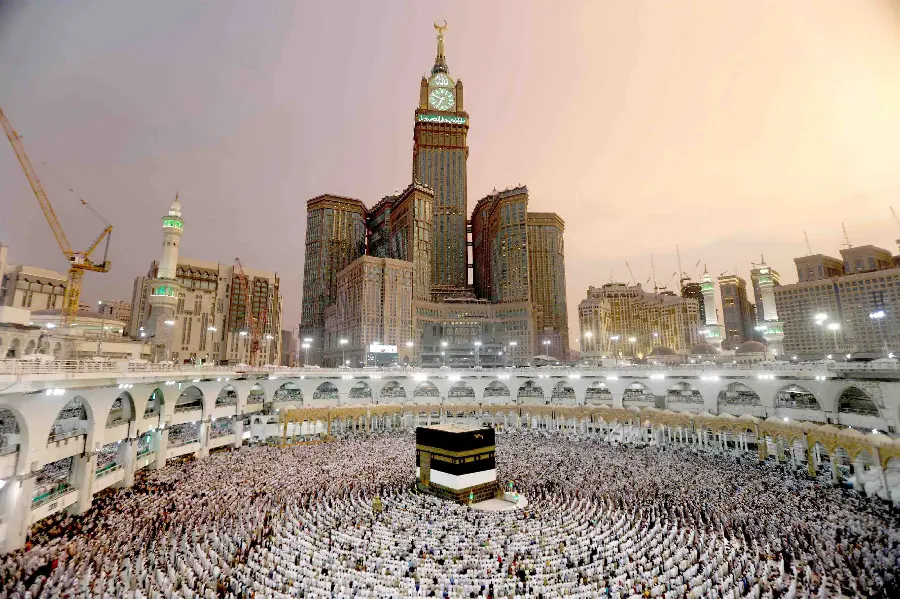 Dreamy image of Mecca and Medina with relaxing light suitable for printing