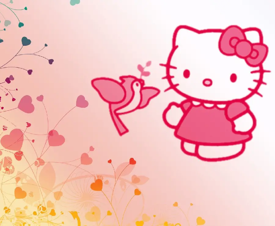 Download Hello Kitty and Bird Wallpaper for Mobile