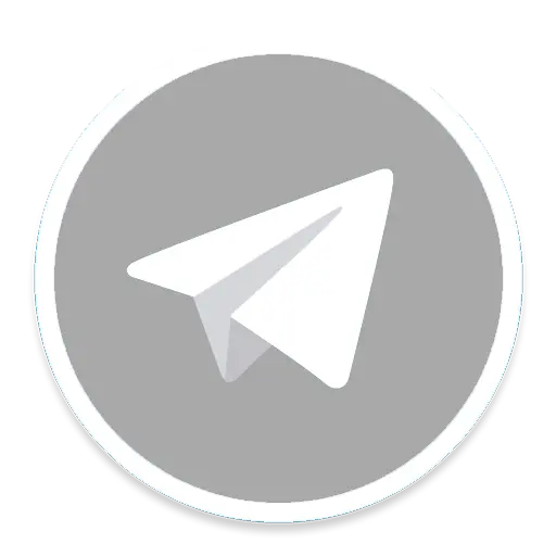 Download the logo image High quality telegram in gray color with interesting design