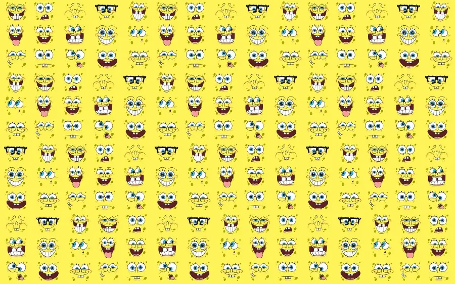 Spongebob different poses for wallpaper