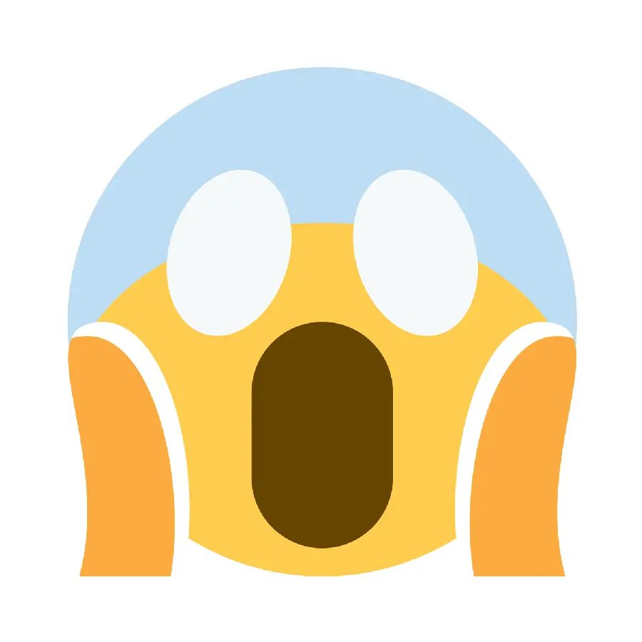 Download the photo of the scared emoji in PNG format