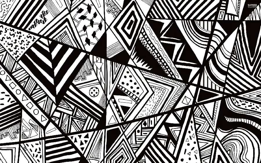 Graphic photo with black and white design