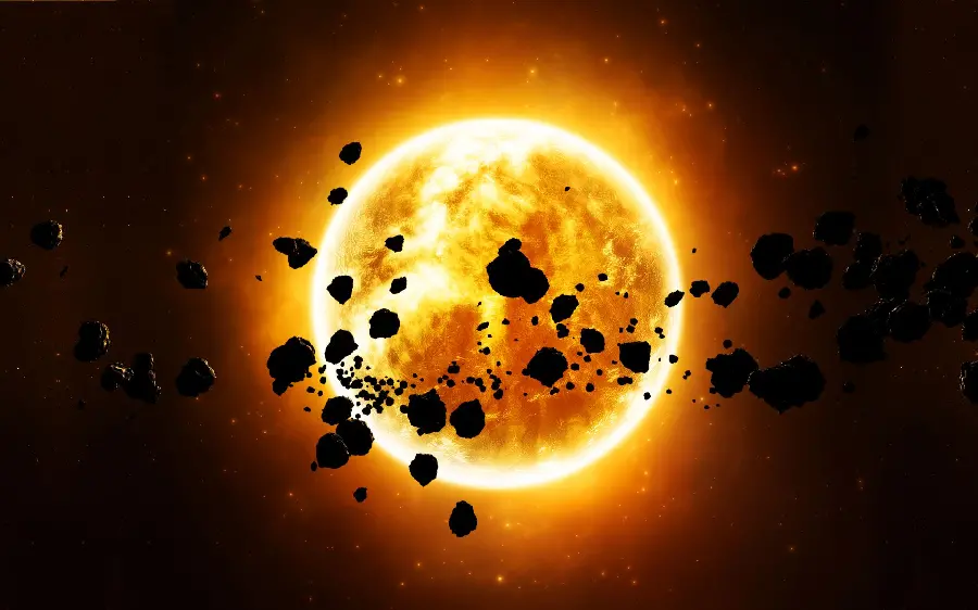 Exceptional image of the Sun from the angle of the main asteroid belt
