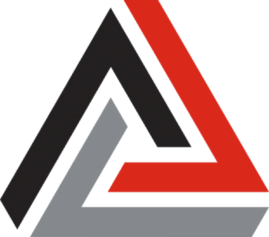 Red gray black Viking triangle image in teleportation