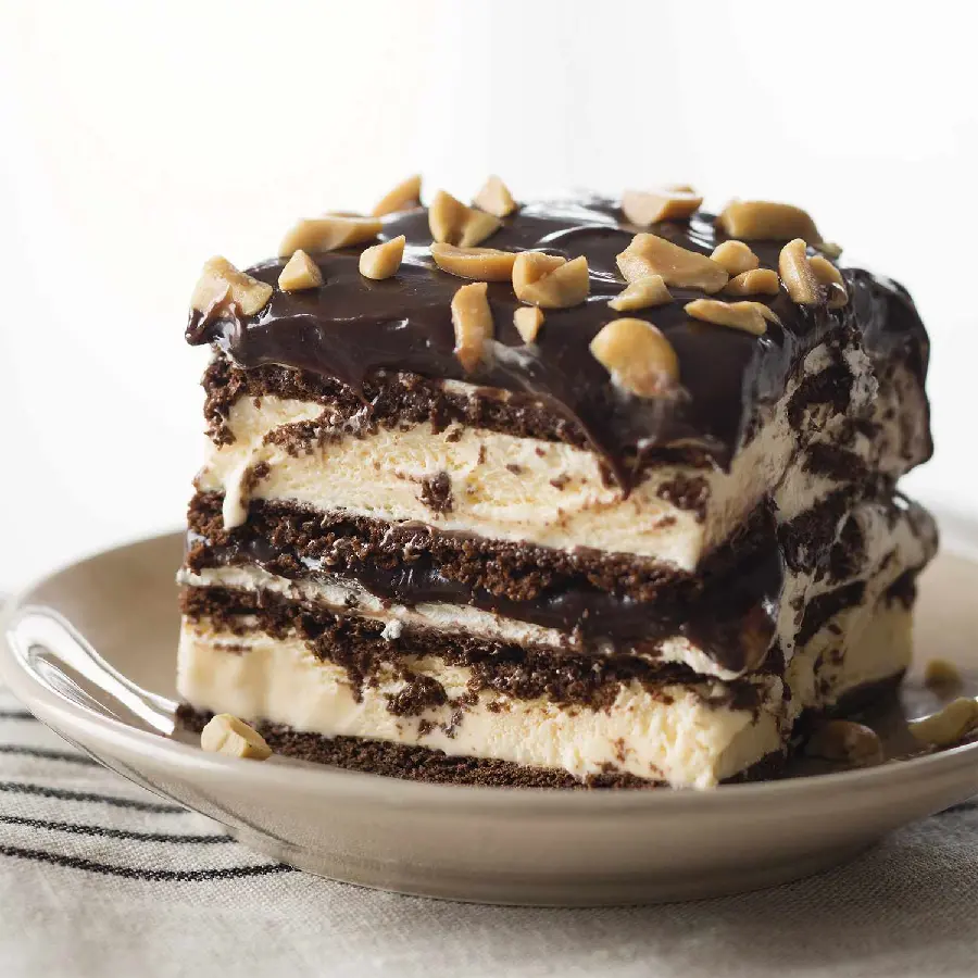 The most beautiful image High quality chocolate and peanut afternoon cake