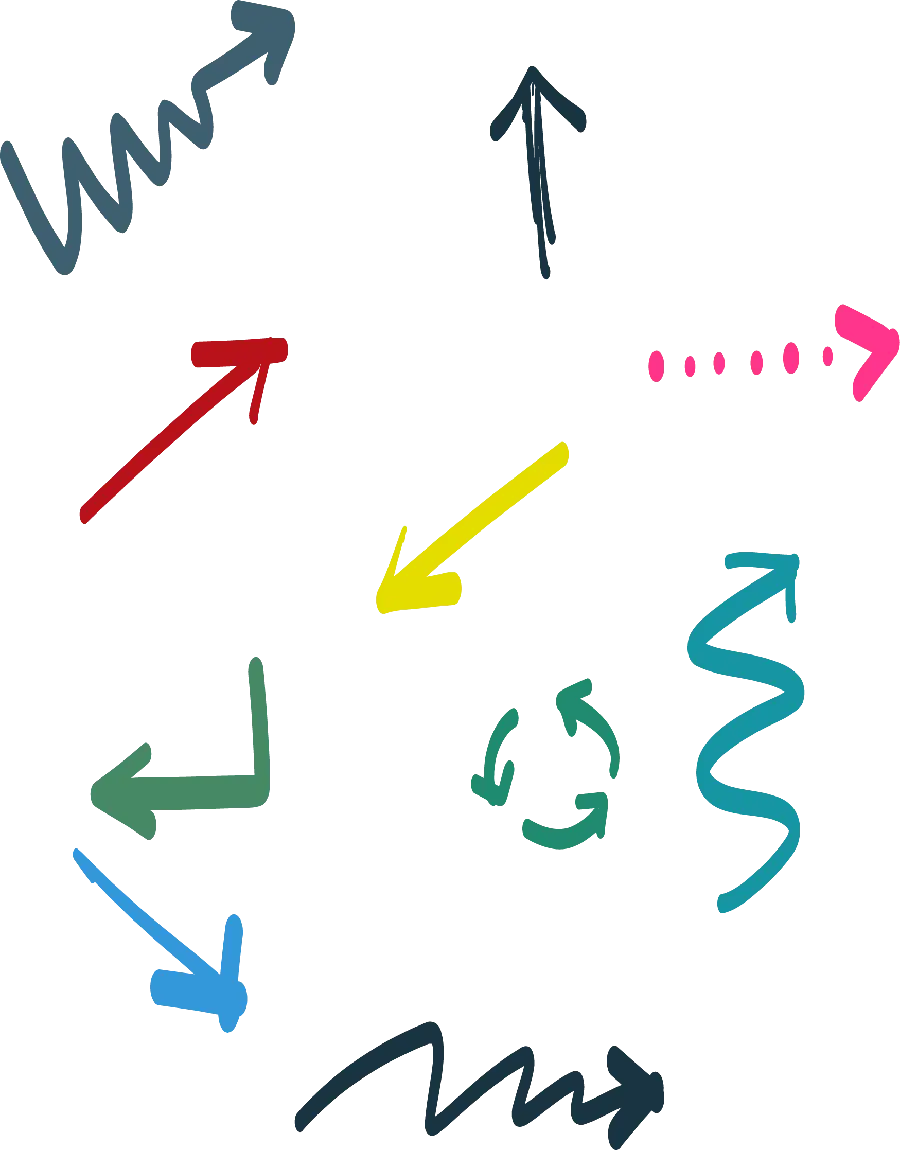 Simple and colorful arrows for inshot