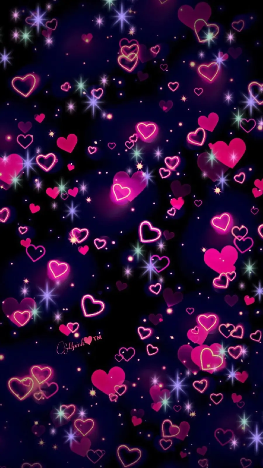 New Girly Wallpaper with Pink Hearts - HD Quality Download