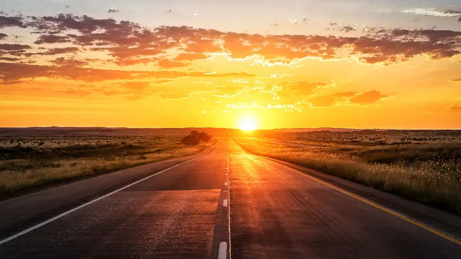 Road and Sunset Photo Suitable for Profile