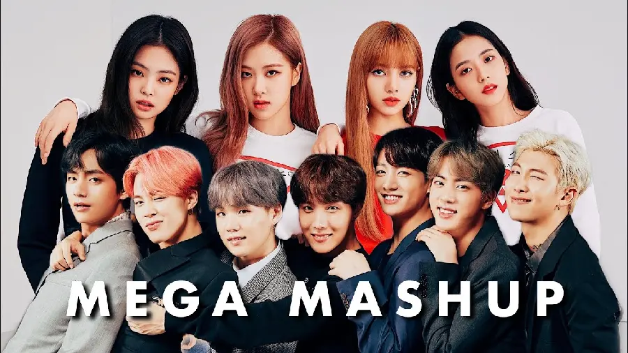 New photo of BTS and Blackpink members together for profile 2023