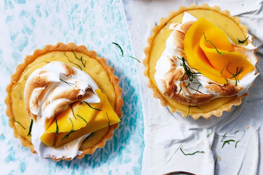 Fully free image of mango dessert with lovely decoration suitable for printing