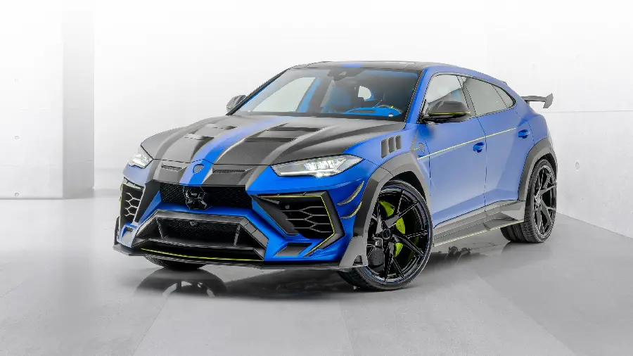 Blue Lamborghini Urus SUV photo