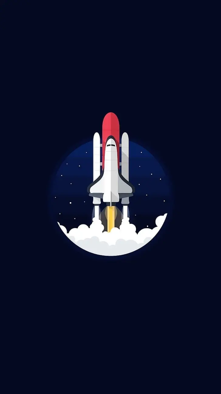 Attractive picture of a space rocket for a phone background with excellent quality