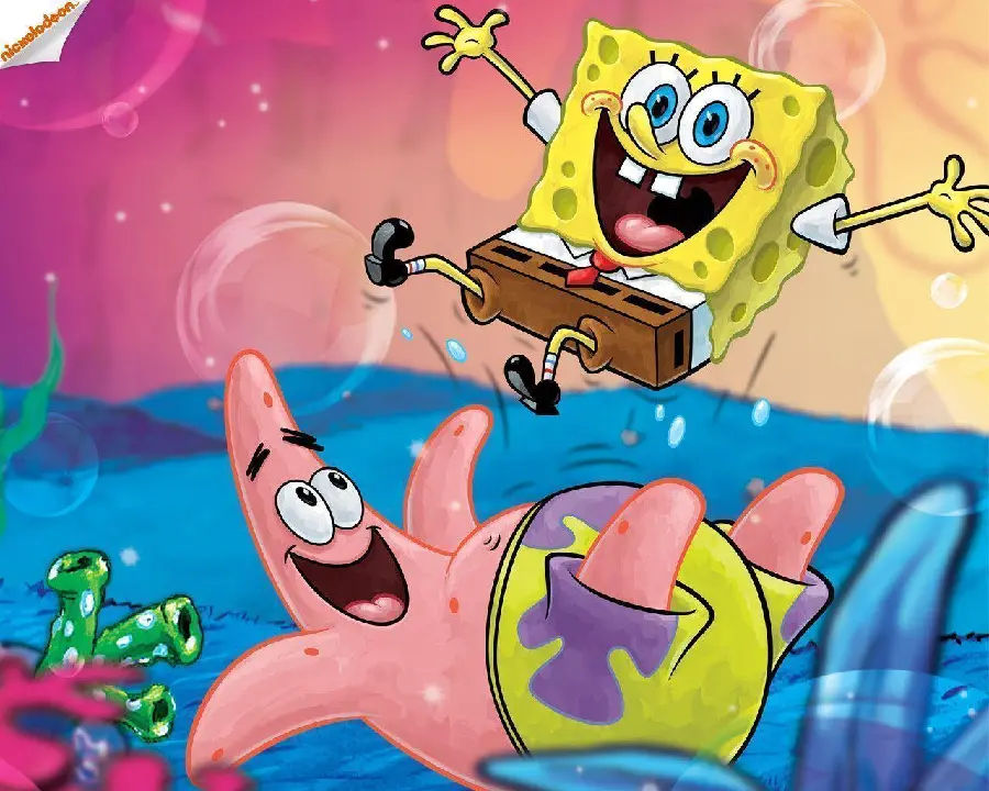 Picture of SpongeBob and Patrick playing