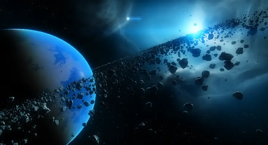 Free download real photo of asteroid belt in space 1402