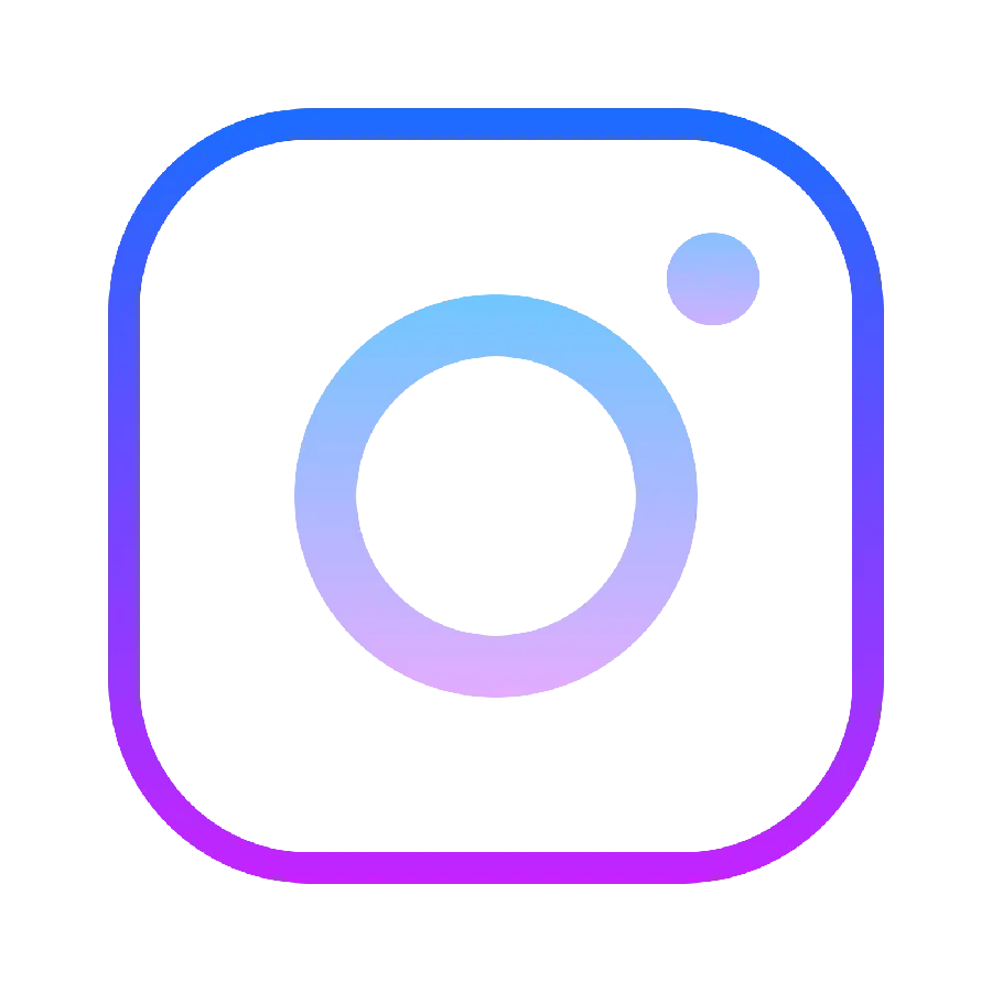 Instagram logo photo with blue lines and white background