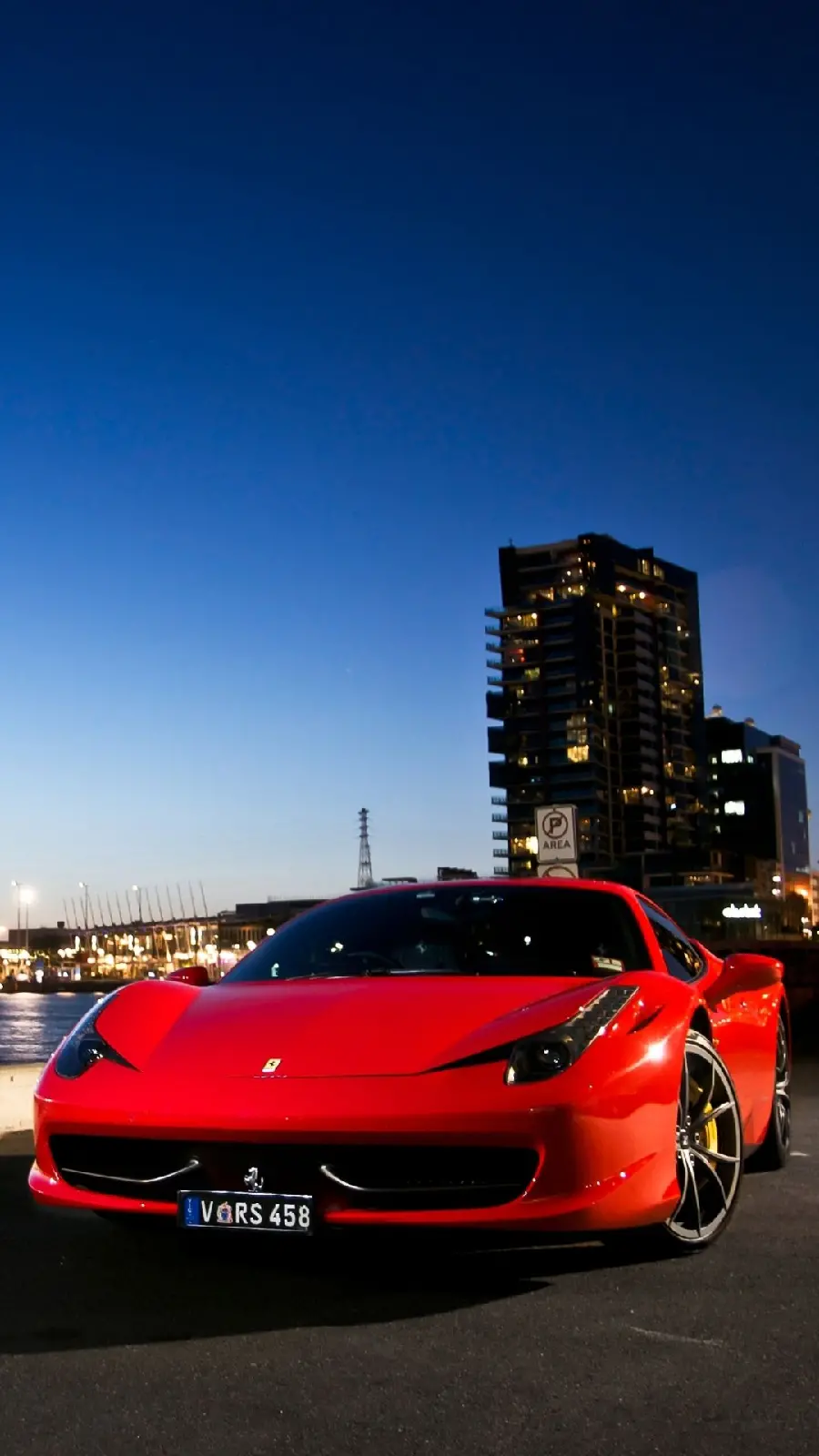 Attractive red Ferrari car wallpaper suitable for mobile