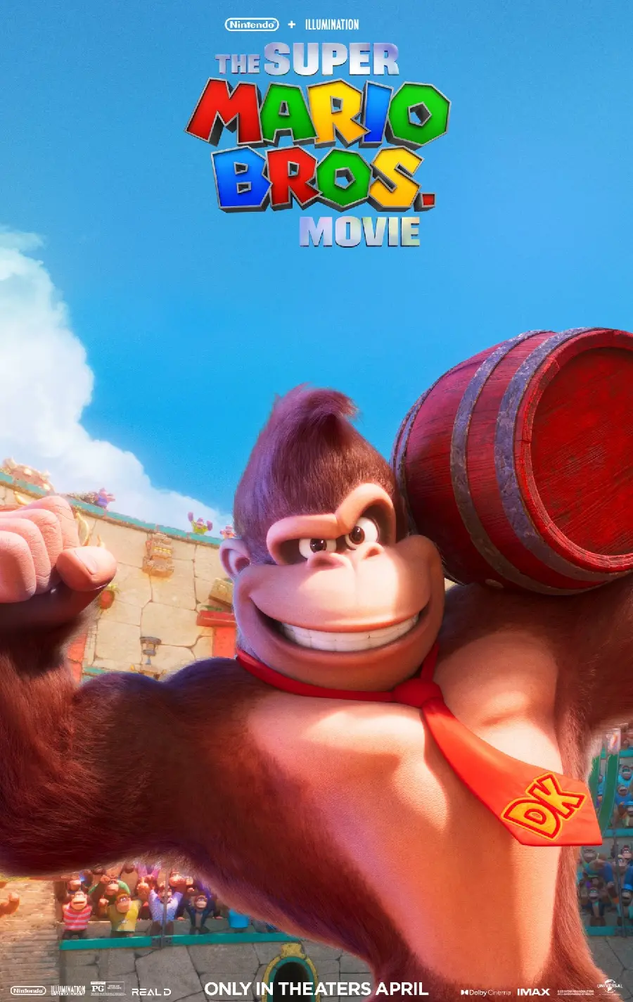 Super Mario Bros The Movie Cartoon Photo with Gorilla Design