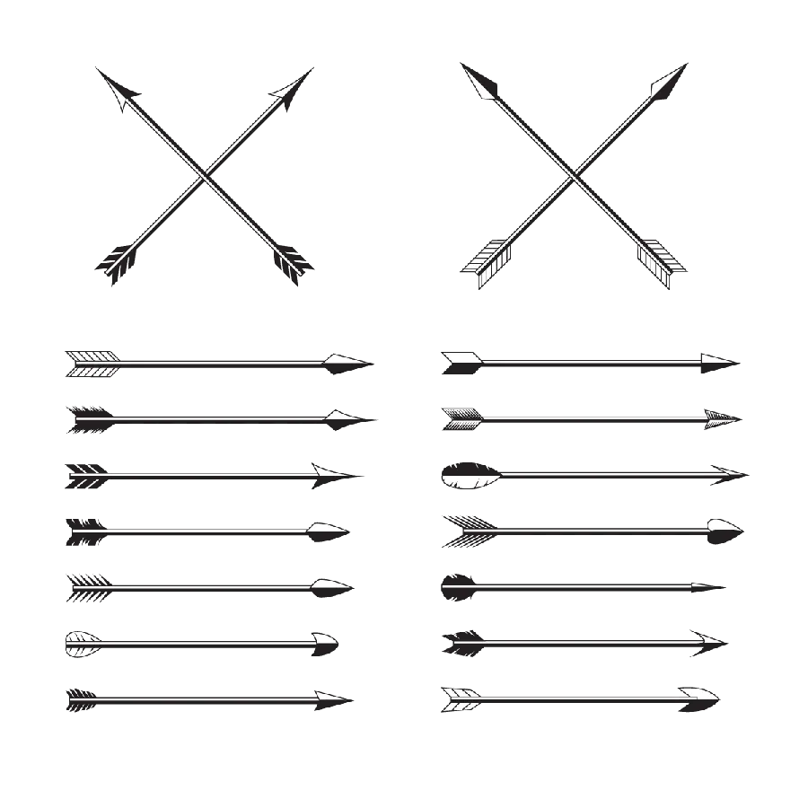 PNG photo of various arrows and spearsThey are simple for Photoshop and Inshot
