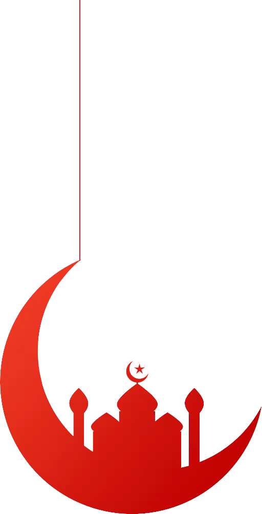 Best red crescent moon png suitable for writing text