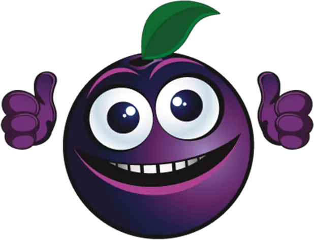 Download Fantasy Plum Fruit PNG With Happy Face