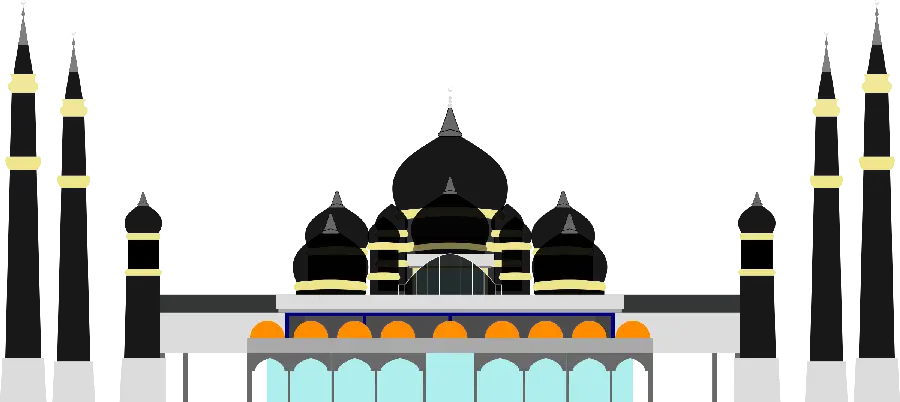 Digital mosque png painting for Ramadan editing
