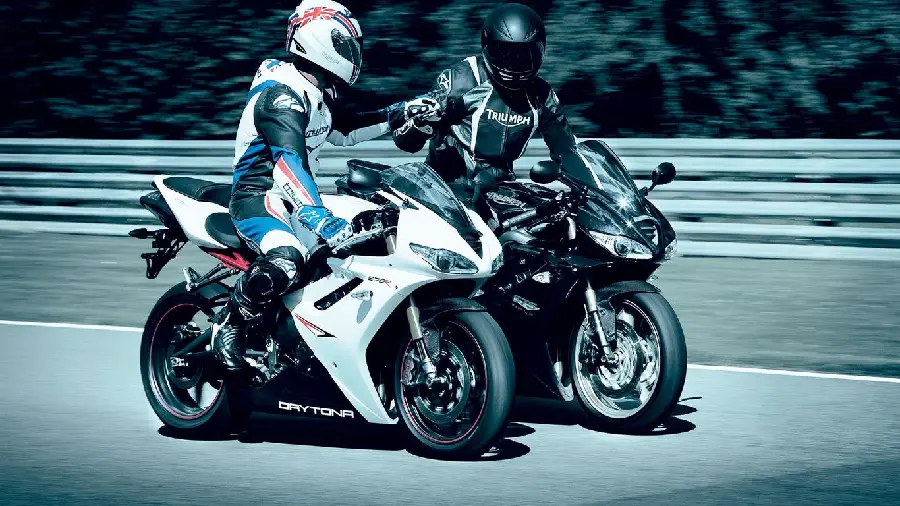 Photo of a motorcyclist on a race track