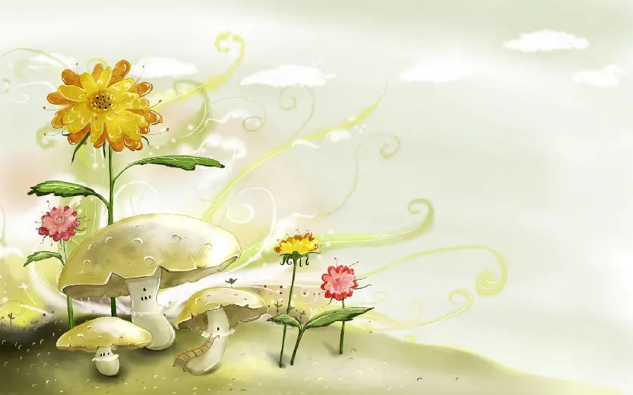 Lovely Spring Painting as Computer Background 2023