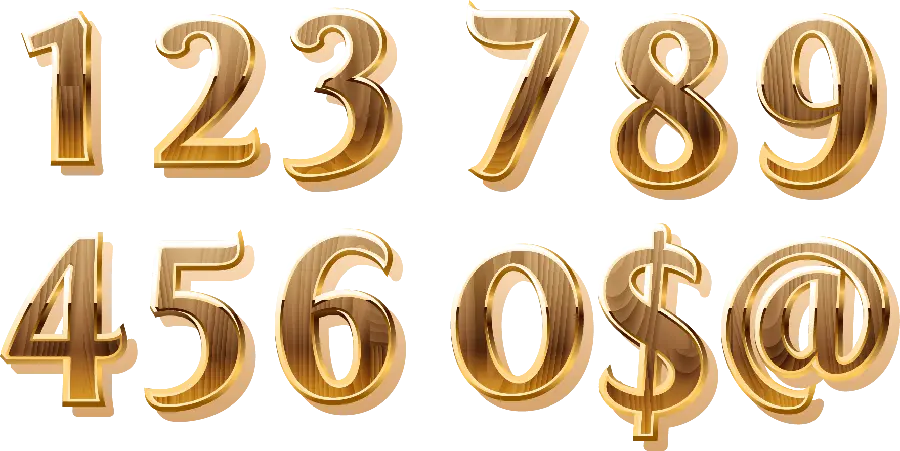 High Quality Wooden and Gold Numbers Photo