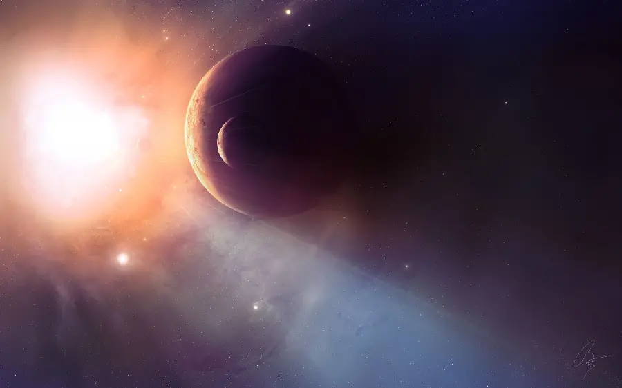 Dreamy Sun Glowing Galaxy Wallpaper for Desktop
