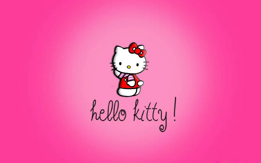 Printable poster of Hello Kitty or Kitty White Pink
