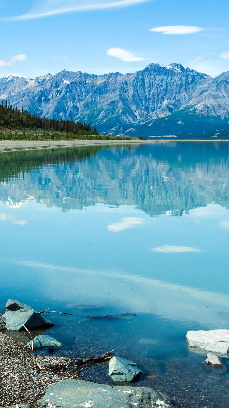 Background of the pristine lake of Canadian nature