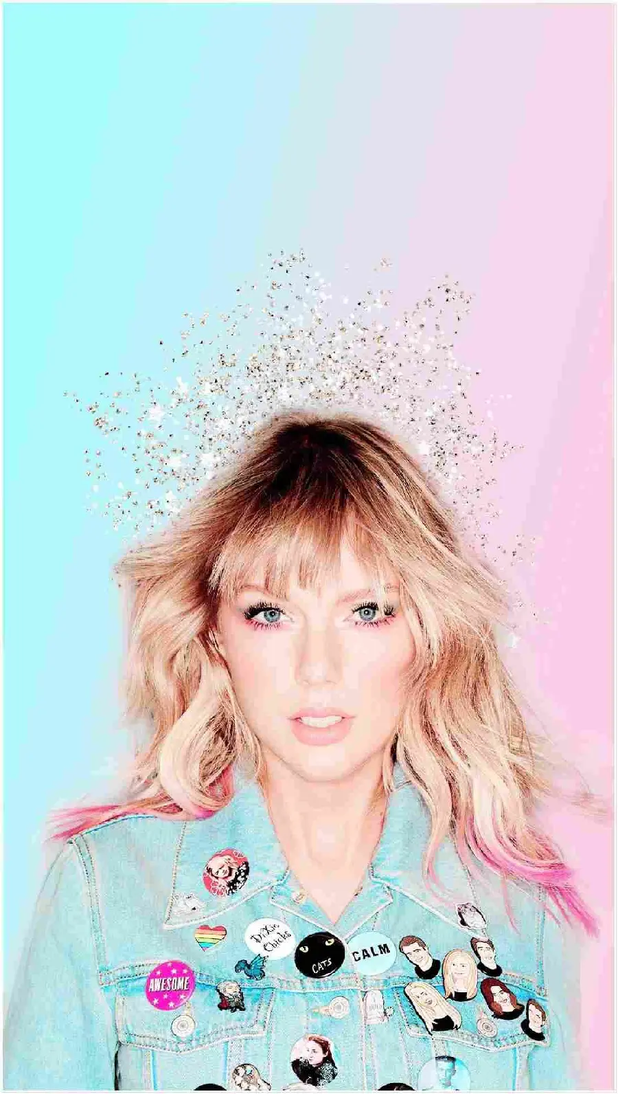 Download Girly Fantasy Background with Taylor Swift Design