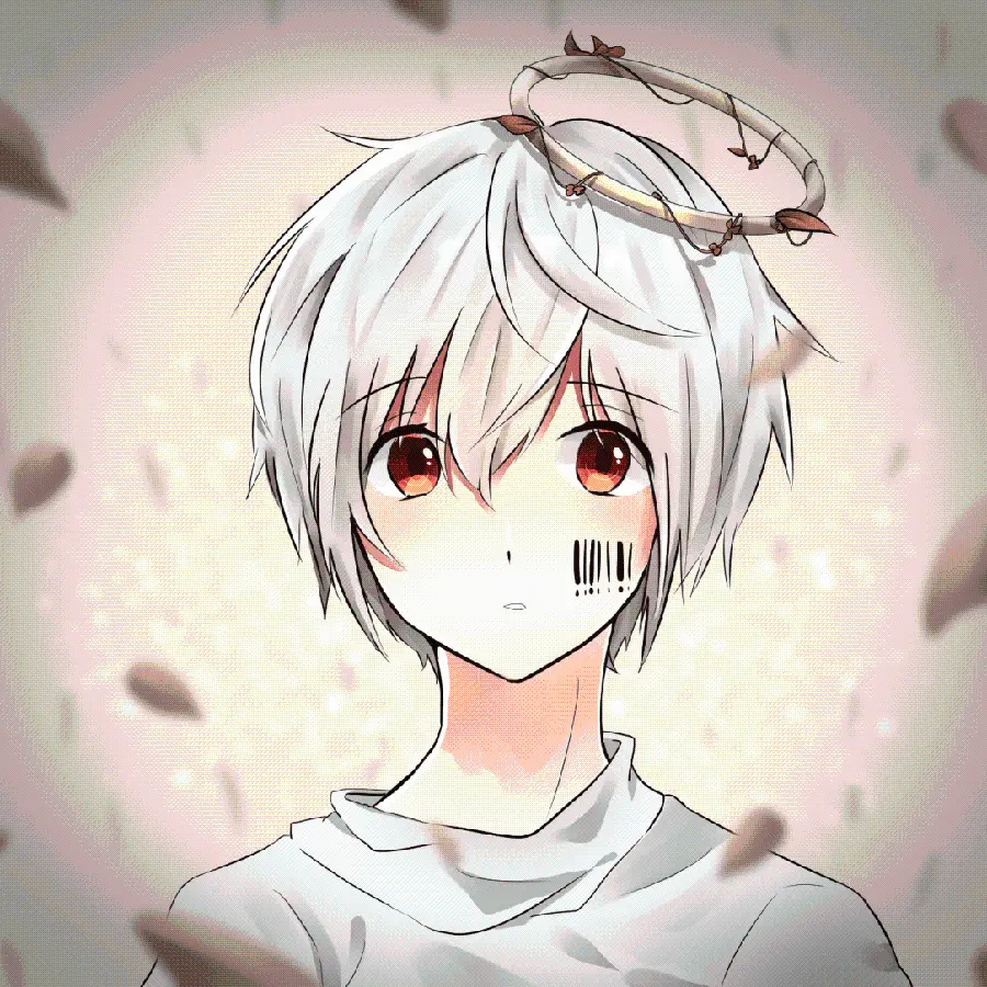 Wallpaper and background photo of a cute and attractive white-haired anime boy