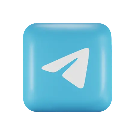 Photo of the old Telegram 3D logo and logo without background