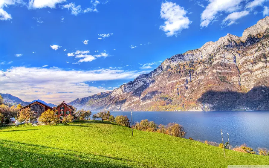 Swiss nature mesmerizing wallpaper