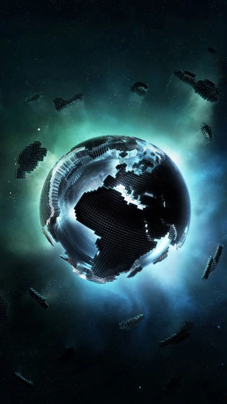 Amazing wallpaper of the Earth with a beautiful green blue theme