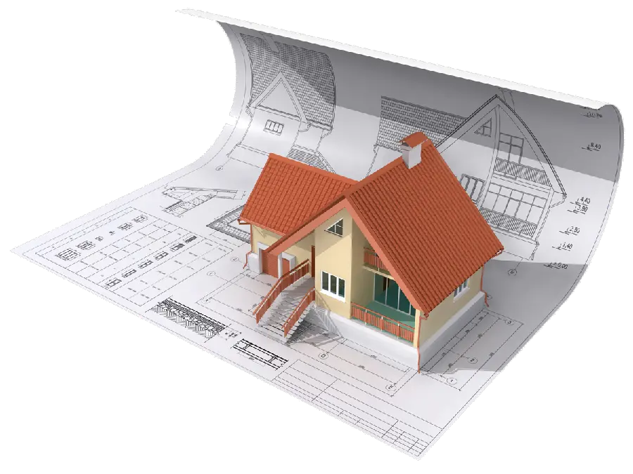 Photo of house construction plan in PNG
