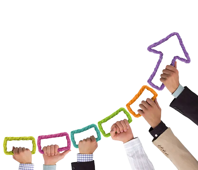 Interesting Image with the Concept of Cooperation and Progress with Arrow and Arrow Design PNG