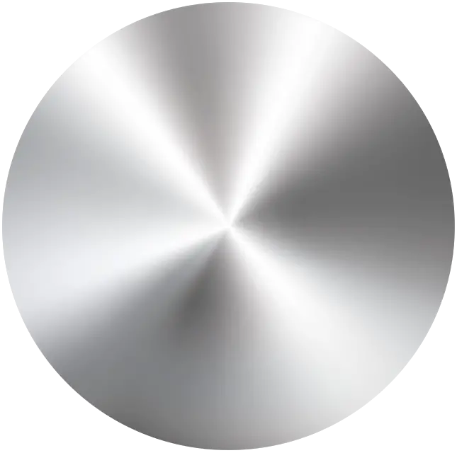 Shiny round steel circle background cut out for editing and logo