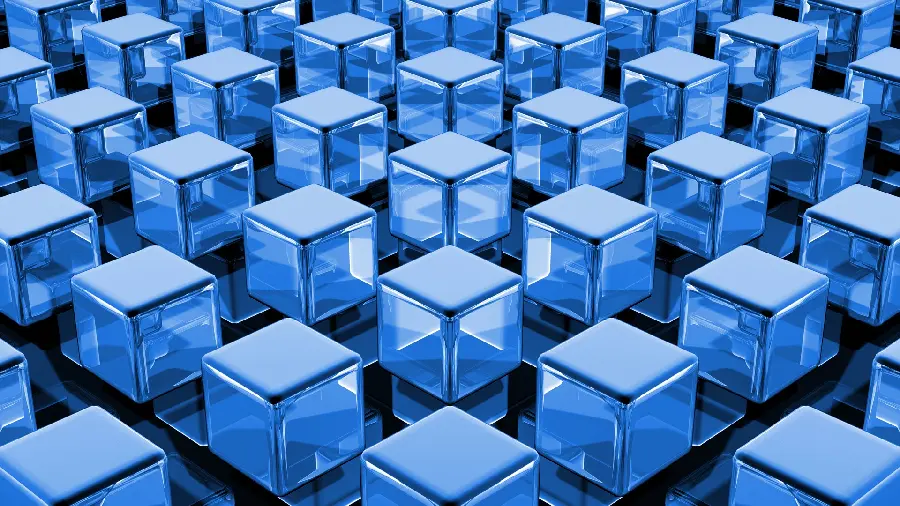 3D image of ice cubes suitable for Windows 12 background